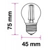 LED žárovka 2W 60LM G45 E27 ZELENÁ VÝPRODEJ LED žárovka, barva: zelená, těleso kov šedostříbrná, sklo čiré, LED 2W, 60lm, E27, G45, 230V, tř.1, rozměry d=45mm, h=75mm náhled 5
