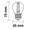 VT-2132 LED žárovka BAREVNÁ VÝPRODEJ LED žárovka, barva: modrá, těleso kov šedostříbrná, sklo čiré, LED 2W, 60lm, E27, G45, 230V, tř.1, rozměry d=45mm, h=75mm náhled 5