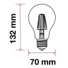 VT-2133 LED žárovka VÝPRODEJ LED žárovka, těleso kov šedostříbrná, kryt sklo čiré, LED 12,5W, neutrální 4000K, 1550lm, E27, A70, 230V, tř.1, rozměry d=70mm, h=132mm náhled 2