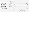 VT-8-10 VÝPRODEJ Přisazené svítidlo, těleso hliník, povrch bílá, difuzor plast prismatický, LED 10W, 1200lm, 120lm/W teplá 3000K, Ra80, 230V, IP20, rozměry 300x74x25mm náhled 7