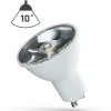 LED GU10 230V 6W 10° Světelný zdroj LED žárovka bodová, těleso plast bílá, LED 6W, teplá 3000K, 430lm, GU10, ES50, vyzař. úhel 10°, Ra80, 230V, d=50mm, l=54mm náhled 1