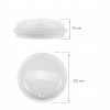 FULO R LED 20W, IP54, PIR, IK10 Stropní venkovní svítidlo, PIR senzor pohybu, záběr 120°, dosah 5m, čas svícení 2min, materiál plast bílá, dif plast opál, LED 20W, 2300lm, neutrální 4000K, 230V, IP54, IK10, tř.2, d=220mm, h=60mm. náhled 3
