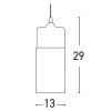 BLAKIRANGE 1x40W E27 Závěsné svítidlo, základna kov, těleso kov, povrch lak černá mat, difuzor sklo oranžová, pro žárovku 1x40W, E27, 230V, IP20, tř.1. rozměry sklo d=130mm, h=290mm, včetně závěsu l=1200mm, lze zkrátit náhled 2