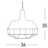 GRUVIERA PENDANT 1x40W E27 Závěsné svítidlo, základna kov, povrch lak černá mat, stínítko kov, povrch lak černá mat, pro žárovku 1x40W, E27, 230V, IP20, tř.1. rozměry těleso d=360mm h=350mm, vč závěsu l=1200mm, lze zkrátit náhled 2