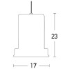 BITRETO 1x40W E27 VÝPRODEJ Závěsné svítidlo, základna kov chrom stříbrná lesk, stínítko beton šedá, pro žárovku 1x40W, E27, 230V, IP20, tř.1. rozměry d=170mm h=230mm, včetně závěsu h=1200mm, lze zkrátit náhled 2