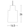 BITRETO MID 1x40W E27 Závěsné svítidlo, základna kov chrom stříbrná lesk, stínítko beton šedá, pro žárovku 1x40W, E27, 230V, IP20, tř.1. rozměry d=145mm h=260mm, včetně závěsu h=1200mm, lze zkrátit náhled 2