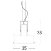 NANDITES 1x40W E27 Závěsné svítidlo, základna kov, těleso kov, povrch lak černá mat, difuzor sklo mat, pro žárovku 1x40W, E27, 230V, IP20, tř.1. rozměry d=350mm h=1380mm, včetně závěsu, lze zkrátit náhled 3