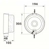 SAUNA 3, 1x60W, E27, ta=120°C, IP34 Stropní, nebo nástěnné svítidlo se zvýšenou tepelnou odolností max. 120°C do sauny, základna plast, prismatické sklo, pro žárovku 1x60W, E27, 230V, IP34, tř.2, d=194mm, h=105mm náhled 2