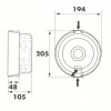 SAUNA 3 Stropní, nebo nástěnné svítidlo se zvýšenou tepelnou odolností max. 120°C do sauny, základna plast, prismatické sklo, pro žárovku 1x60W, E27, 230V, IP34, tř.2, d=194mm, h=105mm náhled 2