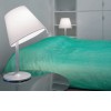 MELAMPO NOTTE Stolní lampa, těleso hliník, povrch šedostříbrná, klobouk náklopný, materiál textil povrch šedostříbrná, pro žárovku 1x42W, E14, 230V, IP20, d=230mm, h=400mm náhled 11