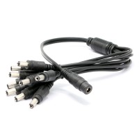 ROZBOČOVACÍ KABEL 1/9 5,5X2,1MM Kabel rozbočovací konektor 5,5x2,1mm 1/9, 1x samice / 9x samec, pro napájení LED osvětlení