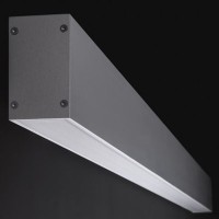 PROLINE WDI LED Nástěnné svítidlo těleso hliníkový profil, povrch elox šedostříbrná, difuzor plast opál, LED 1300lm/1950lm/2500lm/2600lm/3250lm/3750lm/5000lm/6250lm, 230V, IP20, 59x85mm, BEZ koncovek, svítí nahoru/dolů