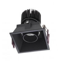 XARGO Vestavné bodové svítidlo, materiál hliník, povrch bílá mat/černá, LED 10W, 960lm, teplá 3000K, 230V, IP20, Ra90, tř.1, rozměry 90x90mm, h=99mm.