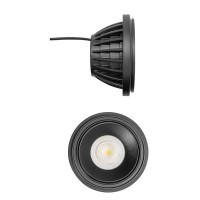 XCOMBO Světelný zdroj, materiál hliník, povrch bílá, nebo černá, modul LED 1x20W, AR111, 2100lm/teplá 3000K, nebo 2260lm/neutrální 4000K, vyzař. úhel 38°, Ra80, 230V, IP20, tř.2, rozměry d=111mm, h=55mm, vč trafa na kabelu