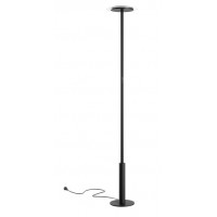 LETR FL 45W DIM Stojací kancelářská lampa, těleso kov, povrch černá/bílá, dif plast opál, LED 45W, teplá 3000K/6240lm, neutrální 4000K/6474lm, vyzař úhel 115°, Ra90, dotyk. stmív., 230V, IP40, d=298mm, h=1900mm.