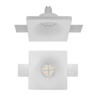 BOLETO 1X35W GU10 čtverec Stropní, podhledové, bezrámečkové, bodové svítidlo, materiál sádra, povrch bílá, pro žárovku 1x35W, GU10, ES50, 230V, IP20, tř.1, rozměry 130x130x105mm