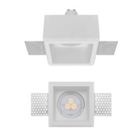BOLETO 1X35W GU10 črvercové 2 Stropní, podhledové, bezrámečkové, bodové svítidlo, materiál sádra, povrch bílá, pro žárovku 1x35W, GU10, ES50, 230V, IP20, tř.1, rozměry 80x80x110mm
