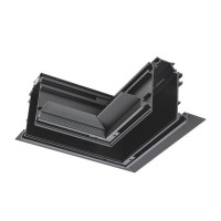 XTRIM MEDIUM Spojka pro 1-fázové lišty, vestavní, rohová 90°, materiál hliník, povrch černá, 48V, IP20, tř.3, rozměry 195x195x86mm