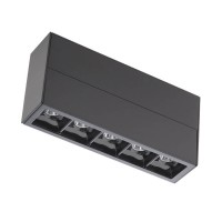 XTRIM MEDIUM Stropní, vestavné, bodové svítidlo do 1-fázové lišty, základna hliník, povrch černá, LED 11W, 786lm/839lm, teplá 3000K/neutrální 4000K, Ra90, UGR<19, stmív DALI, 48V, IP20, tř.3, rozměry 71x34x143mm