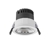 USTOP R LED 10W WALLWASHER Podhledové svítidlo, materiál hliník, povrch bílá, LED 10W, 1350lm, teplá 3000K, Ra90, svítí ASYMETRICKY - WALLWASHER, 230V, IP40, tř.2, rozměry d=83mm, h=75mm