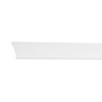 PRF101 Difuzor k profilu pro LED pásky na klip, materiál polykarbonát PC, povrch opál, rozměry 28,6x5,3x2000mm