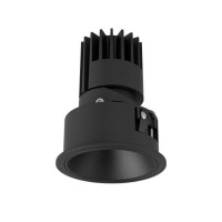 MISOT R 10W IP40 Podhledové bodové komínkové svítidlo, výklopné 30°, materiál hliník, povrch vnitřní černá, rámeček černá/bílá, LED 10W, 1350lm, teplá 3000K, Ra90, vyzař úhel 36°, 230V, IP40, tř.2, rozměry d=74mm, h=97mm.