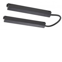 XCLICK S Vkládací, flexibilní spojovací konektor pro napájení kolejnicového systému osvětlení, materiál plast, černý, kabel,48V, IP20,  rozměry 146x14,5x19mm