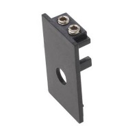 XCLICK S Koncová záslepka kolejnicového systému, těleso plast, povrch černá, rozměry 39x19x7mm, s otvorem pro napájecí kabel