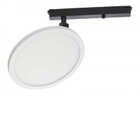 XCLICK S Svítidlo do kolejnicového systému, hliník, černá, difuzor plast opál, LED 11,2W, 1320lm, teplá 3000K, stmívatelné PWM, Ra90, 48V, IP20, tř.3, rozměry hlavice: d=144mm.