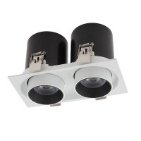 JELOPA LED dvoubodové Podhledové, dvoubodové, komínkové svítidlo, výklopné +-90°, materiál hliník, povrch bílá, LED 2x12W/2x25W, teplá 3000K, nebo neutrální 4000K, UGR<10, vyzař. úhel 38°, Ra90, 230V, IP20, tř.2, rozměry dle typu, vč trafa