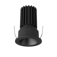 USTOR R 8W Podhledové bodové, komínkové svítidlo, výklopné 30°, materiál hliník, povrch vnitřní černá, rámeček černá/bílá, LED 8W, 780lm, teplá 3000K, Ra90, vyzař úhel 36°, 230V, IP40, tř.2, rozměry d=52mm, h=90mm.