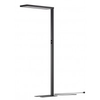 SIERO FL 80W DIM Stojací kancelářská lampa, těleso hliník, černá/bílá, dif plast opál, LED 80W, teplá 3000K/11700lm, neutrální 4000K/12133lm, dotyk. stmív, vyzař úhel 115°/nahoru, 80°/dolů, UGR<16, 230V, IP40, 270x1960x835mm, svítí nahoru/dolů