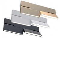XTRIM S Svítidlo do magnetického kolejnicového systému, nastavitelný sklon 90°, hliník, černá, difuzor plast opál, LED 5,2W, teplá 2700K, nebo 3000K Ra80, 48V, IP20, rozměry 150x105x14mm
