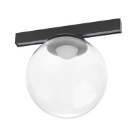 XTRIM SMALL GLOB 6W Svítidlo do 3F lišty,základna hliník, povrch černá, dif plast opál, kryt sklo čiré, LED 6W, 650lm, teplá 3000K, Ra90, 48V, IP20, tř.3, rozměry tělesa: 203x24x14,6mm, hlavice: d=150mm.