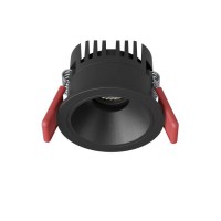 USQUE R 6W/10W IP40 Podhledové bodové, komínkové svítidlo, výklopné 30°, materiál hliník, povrch vnitřní černá, rámeček černá/bílá, LED 6W/780lm, 10W/1300lm, teplá 3000K, Ra90, vyzař úhel 36°, 230V, IP40, tř.2