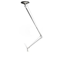 TOLOMEO DECENTRATA Těleso stropního svítidla bočně nastavitelné rameno, materiál hliník, povrch leštěný, 1x100W, E27, 230V, IP20, ramena l= cca 700mm + 500mm, celkem max 1540mm, pouze těleso, stínítko se dodává zvlášť dle provedení.