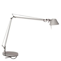 TOLOMEO MIDI LED Stolní lampa, hliník, leštěný, matný elox, nebo černá., 9W, LED, teplá 3000K, 334lm, 230V, IP20, l=max.1000mm, celková délka ramen cca 900mm, základna SAMOSTATNĚ