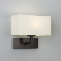 PARK LANE Nástěnné svítidlo, základna kov, povrch nikl mat, stínítko textil bílá, pro žárovku 60W, E14, 230V, IP20, tř.1, rozměry 205x250x135mm
