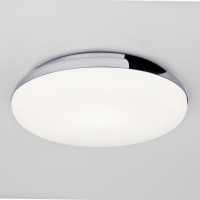 ALTEA Přísazené svítidlo, základna kov, povrch chrom lesk, difuzor sklo opál, pro žárovku 60W, E27 nebo LED 16W, 819lm, teplá 2700K, Ra80, 230V, do koupelny IP44, tř.2, rozměry d=300m, h=80mm