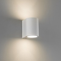 AUGIT Nástěnné svítidlo, základna plast, povrch bílá, možnost barvení, difuzor plast čiré, pro žárovku 40W, G9, 230V, IP20, tř.1, rozměry 100x70x100mm, svítí nahoru/dolů