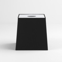 TAPERED 195 Stínítko pro stolní lampu, tvar čtverec, materiál textil, povrch vnější bílá, černá, ústřice, tmel, vnitřní bílá, difuzory plat opál, E27 nebo E14, rozměry 195x195x195mm, POUZE STÍNÍTKO BEZ ZÁKLADNY