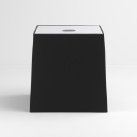 TAPERED 300 Stínítko pro stojací lampu, tvar čtverec, materiál textil, povrch vnější bílá, černá, ústřice, tmel, vnitřní bílá, difuzory plat opál, E27 nebo E14, rozměry 300x300x300mm, POUZE STÍNÍTKO BEZ ZÁKLADNY