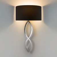 CASERTA Nástěnné svítidlo, materiál kov, povrch chrom lesk, nikl mat, bronzová, zlatá mat, dekorace propletenců,pro žárovku 60W, E27, 230V, IP20, tř.3, rozměry d=130mm, h=590mm, STÍNÍTKO SAMOSTATNĚ