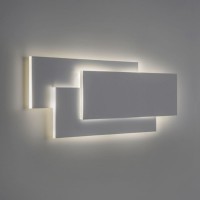 EDGE LED Nástěnné svítidlo, tři podsvícené základny, materiál kov, povrch bílá, LED 12,8W, teplá 3000K-2700K, 396lm, Ra80, 230V/700mA, IP20, tř.1, rozměry 562x206x54mm, BEZ nebo VČETNĚ trafa