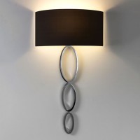 VALBONNE Nástěnné svítidlo, materiál kov, povrch chrom lesk, nikl mat, bronz, dekorace tři spojité elipsy, pro žárovku 60W, E27, 230V, IP20, tř.1, rozměry 400x140x735mm, STÍNÍTKO SAMOSTATNĚ
