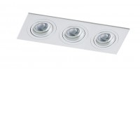 ABSUM RC 3x50W, GU10 Stropní, podhledové, bodové, svítidlo, obdélníkové, výklopné +-45°, těleso hliník, povrch černá/bílá, pro žárovku 3x50W, GU10, 230V, IP20, rozměry 256x23x93mm.