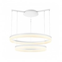 INTER Závěsné svítidlo, těleso kov, povrch bílá nebo chrom, difuzor akryl, LED 18W+24W nebo 24W+32W, teplá 3000K, 230V, IP20, tř.1, rozměry dle typu