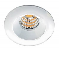SHREWS, LED 3W Podhledové bodové komínkové svítidlo, materiál hliník, povrch bílá, LED 3W, teplá 3000K, nebo neutrální 4000K, 230V, IP20, rozměry d=48mm, h=30mm.