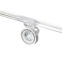JERRY TRACK Svítidlo do 3F lišty, nastavitelný směr svícení, těleso kov a hliník, povrch černá/bílá, pro žárovku 1x50W, GU10 ES111, 230V, IP20, rozměry d=130mm, h=175mm.