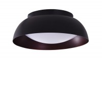 PARTEM 24W, CCT, RGB Stropní svítidlo, těleso hliník, povrch vně černá, vnitřní měď, dif plast opál, LED 24W, 1720lm, pomocí dálk. ovl. nastavitelná teplota CCT teplá 2600K-denní 6000K, RGBW, 230V, IP20, rozměry d=400mm, h=150mm.